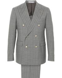 Tagliatore - Pinstriped Double-breasted Suit - Lyst