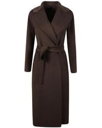 Max Mara - Abrigo Con Cinturón Y Solapa De Esmoquin - Lyst