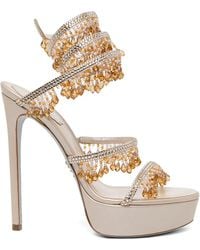 Rene Caovilla - 130Mm Crystal-Embellished Sandals - Lyst