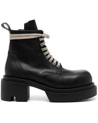 Rick Owens - Lace-up Leather Boots - Lyst