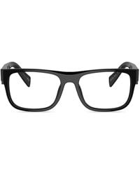 Prada - Brille Mit Eckigem Gestell - Lyst