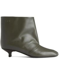Vicini - Square-Toe Leather Ankle Boots - Lyst