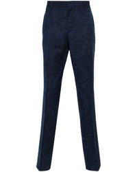 Versace - Barocco Wool Tailored Trousers - Lyst