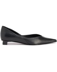 Ami Paris - Pointed Flat Leather Pumps - Lyst