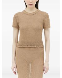 AYA MUSE - Open-Knit T-Shirt - Lyst