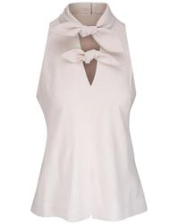 Lela Rose - Tie-Detail Blouse - Lyst