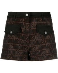 Moschino - Shorts aus Logo-Jacquard - Lyst