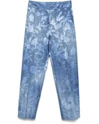 Ermanno Scervino - Floral-jacquard Trousers - Lyst