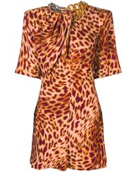 Stella McCartney - Leopard-print Mini Dress - Lyst