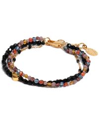 Bimba Y Lola - Triple Chain Bracelet With Stones And Crystals - Lyst