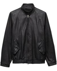 Prada - Nappa Leather Blouson Jacket - Lyst