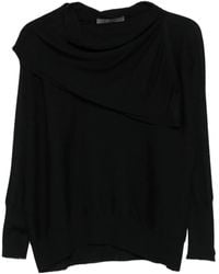 D.exterior - Draped Cowl-Neck Sweater - Lyst