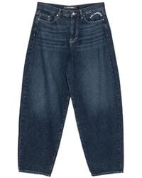 KARL LAGERFELD - Embroidered-Logo Wide-Leg Jeans - Lyst