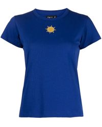 agnès b. - Star-print Cotton T-shirt - Lyst