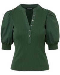 Veronica Beard - Coralee Puff-Sleeve Top - Lyst