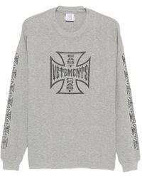 Vetements - Logo-Print Waffle-Knit T-Shirt - Lyst