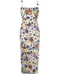 Rachel Gilbert - Abito Camden Midi Con Ricamo A Fiori - Lyst