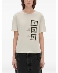Ann Demeulemeester - Fanie Printed Jersey T-Shirt - Lyst