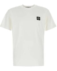 Stone Island - Logo-Patch Cotton T-Shirt - Lyst