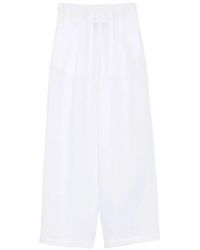 Semicouture - Elasticated Wide-Leg Trousers - Lyst