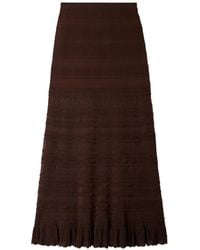 Sandro - Ruffled Knitted Maxi Skirt - Lyst