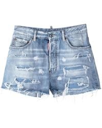 DSquared² - Jeans-Shorts Im Distressed-Look - Lyst