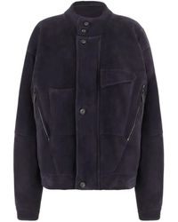 Giorgio Armani - Suede Panelled Jacket - Lyst
