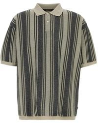 Nanamica - Striped Knit Polo Shirt - Lyst
