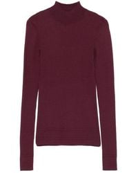 Twinset - Ribbed-Knit High-Neck Top - Lyst