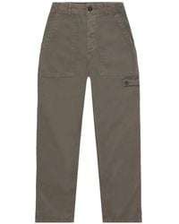 Fortela - Jerry Button Katoenen Straight Broek - Lyst