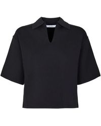Max Mara - Split-Neck Short-Sleeve Top - Lyst