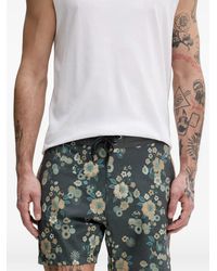 Hurley - Floral-Print Drawstring Swim Shorts - Lyst