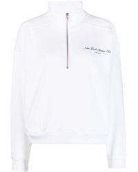 Sporty & Rich - Logo-print Cotton Sweatshirt - Lyst