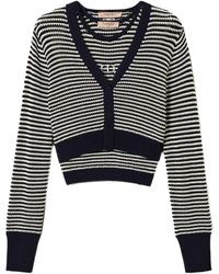 Twinset - ストライプ オーバルt カーディガン - Lyst