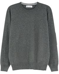 Brunello Cucinelli - Crewneck Ribbed-Trim Sweater - Lyst