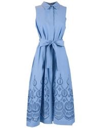 P.A.R.O.S.H. - Broderie-Anglaise Dress - Lyst
