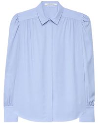 Another Tomorrow - Gathered Blouse - Lyst