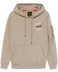 Alpha Industries - Drawstring Hooded Fleece Sweatshirt - Lyst