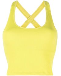 The Upside - Logo-embroidered Fine-ribbed Sports Bra - Lyst