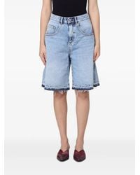 ICON DENIM - Lulu Raw-Edge Denim Shorts - Lyst