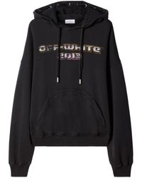 Off-White c/o Virgil Abloh - Printed Drawstring Hoodie - Lyst