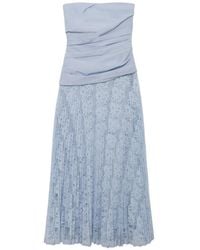 Jonathan Simkhai - Annalise Lace-Panelled Strapless Maxi Dress - Lyst