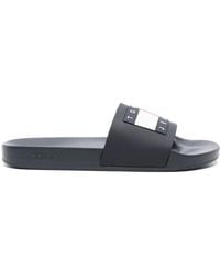 Tommy Hilfiger - Raised-Logo Open-Toe Slides - Lyst