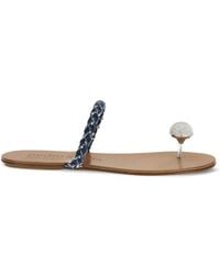 Pedro Garcia - Pipa Braided Diamanté Sandals - Lyst