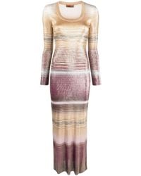 Missoni - Striped Long-sleeve Maxi Dress - Lyst