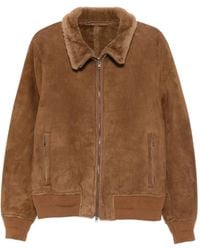 Salvatore Santoro - Shearling-Collar Suede Jacket - Lyst