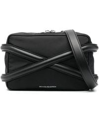 McQueen - Borsa a tracolla in pelle nera - stile classico - Lyst