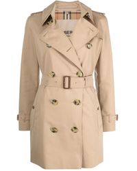 Burberry - Kensington Cotton Trench Coat - Lyst