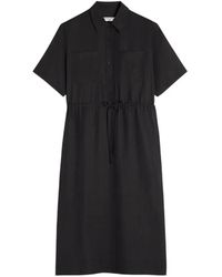 Maison Kitsuné - Drawstring-Waist Shirt Midi Dress - Lyst