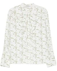 Philosophy Di Lorenzo Serafini - Floral-Print Ruffled Shirt - Lyst